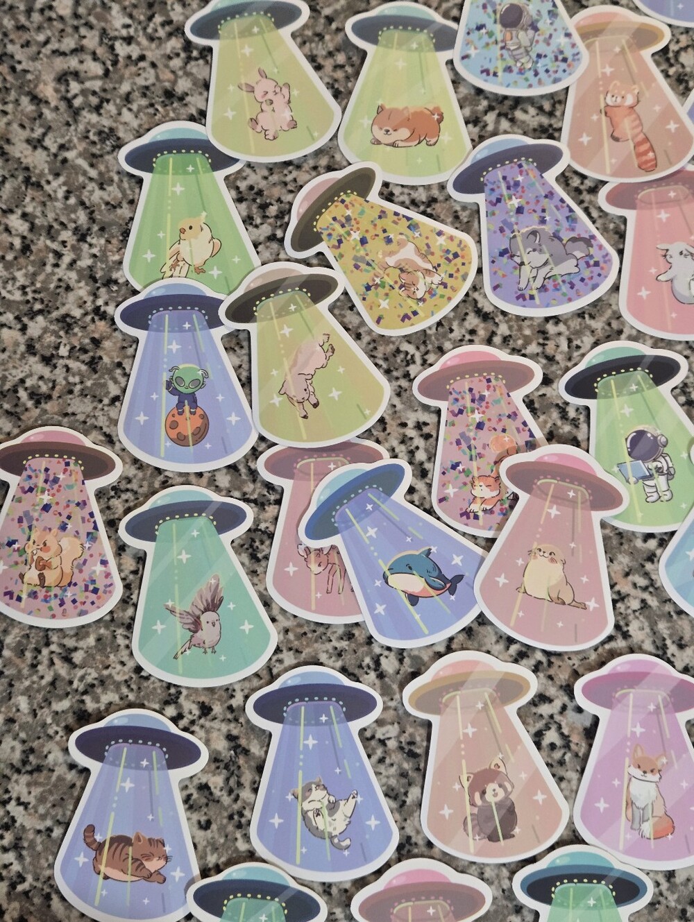UFO Animal Sticker Set - Picture 3 of 7